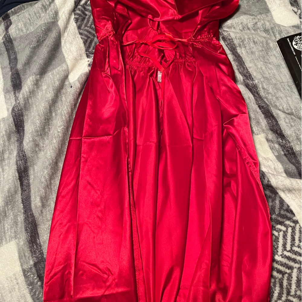 Red satin cape